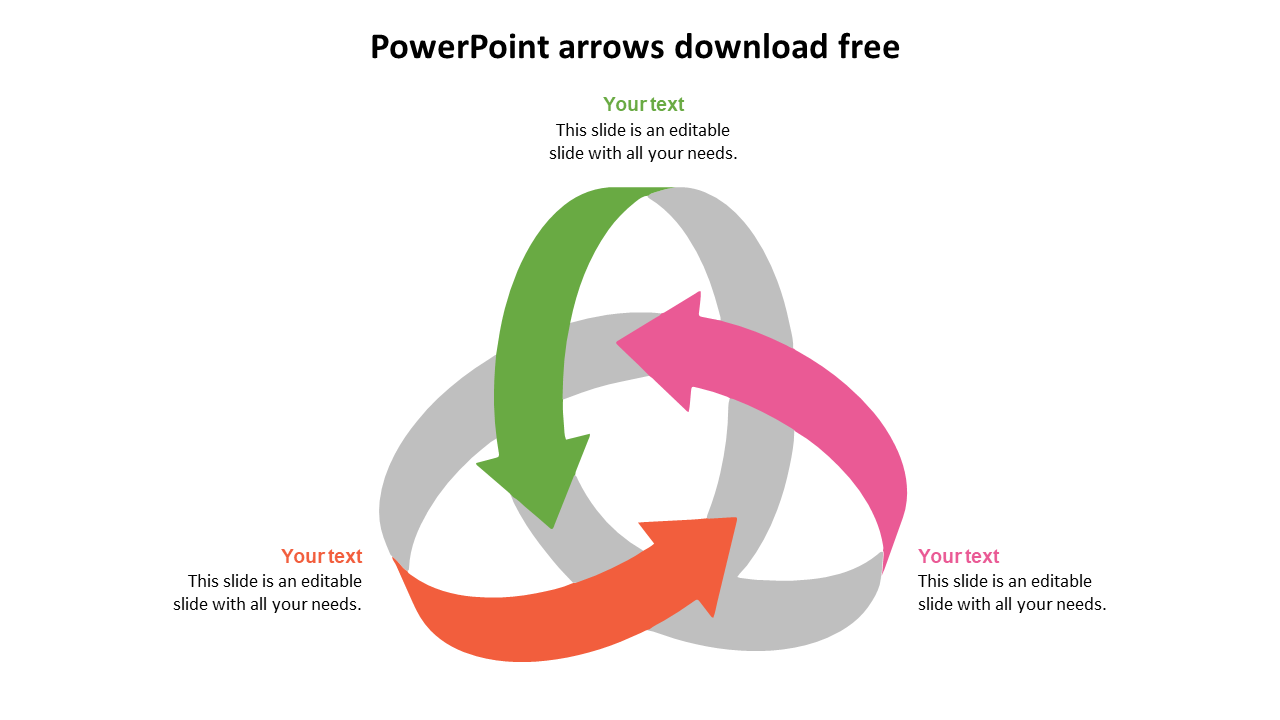 Customized PowerPoint Arrows Download Free Slide PPT